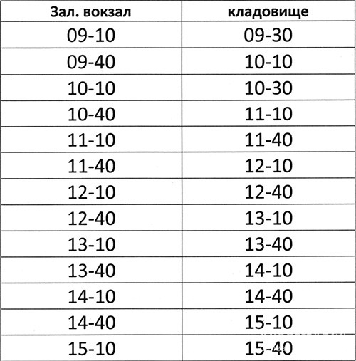 Розклад руху автобусів на міське кладовище 23 квітня 2017 року