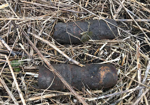 У Траулині знайшли два артилерійські снаряди часів Другої світової війни