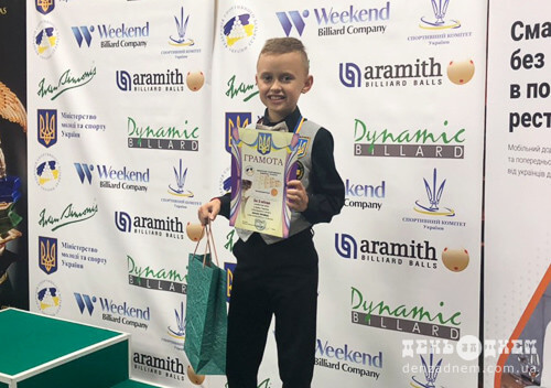 10-річний кандидат у майстри спорту з більярду здобув 3 місце на Кубку України