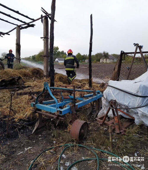 На Шепетівщині пожежа знищила 6 тонн сіна
