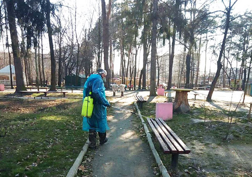 Шепетівський парк дезінфікують