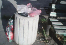 Вуличні урни не призначені для домашнього сміття