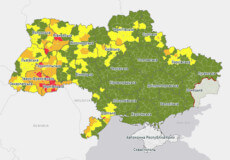 Вісім районів Хмельниччини опиняться у «жовтій» зоні, один — в «помаранчевій»