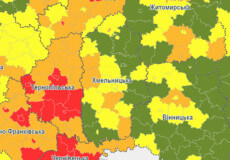 До помаранчевої зони потрапили місто Славута і чотири райони Хмельниччини
