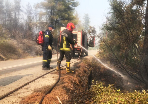 Надзвичайники Хмельниччини гасять пожежі в лісових масивах Греції