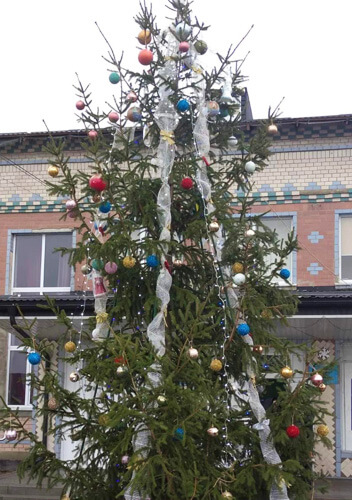 Цьогоріч вже засяяли новорічні ялинки в більшості громад Шепетівщини