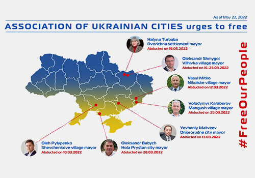 Асоціація міст України закликає всіх долучитися до звільнення мерів, захоплених у полон російським агресором
