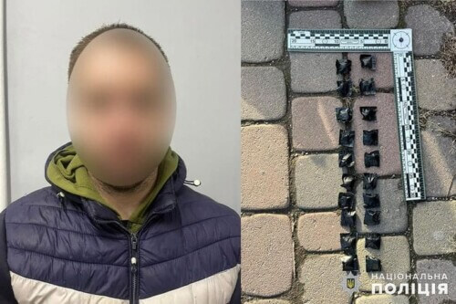 Пів сотні згортків з наркотиками ніс із собою молодик із Хмельниччини