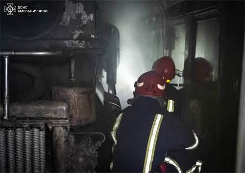 На Хмельниччині під час пожежі локомотиву травмувалися машиністи