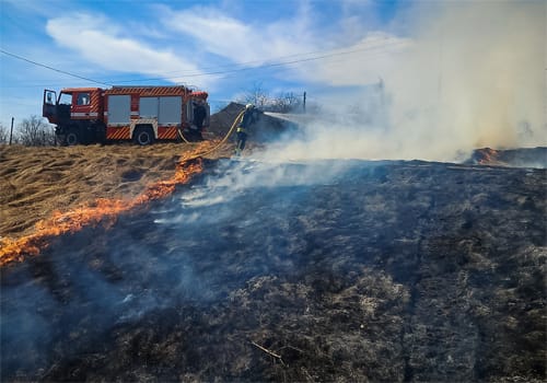 На Хмельниччині за добу пожежі в екосистемах охопили 48000 квадратних метрів