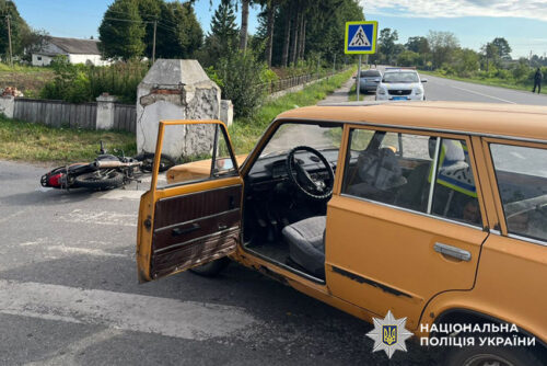 На Хмельниччині в ДТП травмувався мотоцикліст