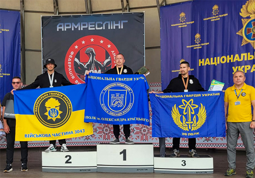Нацгвардійці із Нетішина здобули повний комплект медалей на кубку з армреслінгу