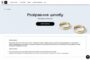 Hero section for divorce registration beta test with two gold wedding rings on the right, and a dark signup button in the center-left.